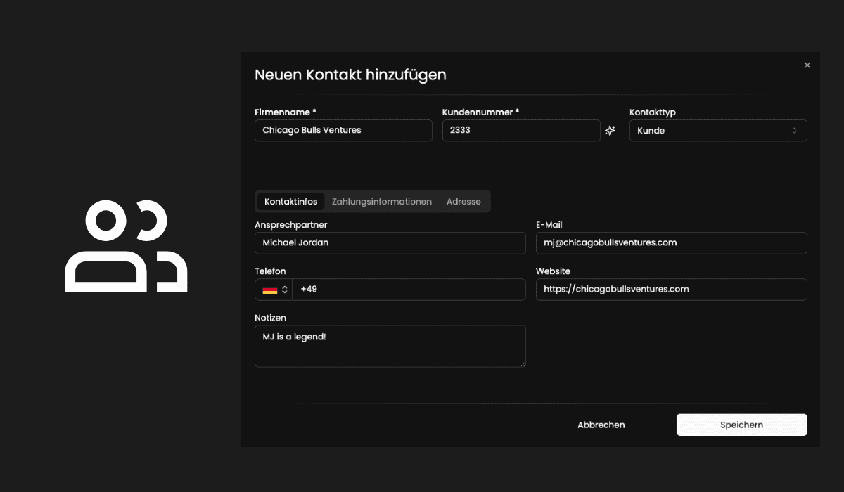 CRM-Dashboard für Kontaktmanagement